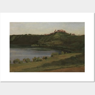 Lake Albano and Castel Gandolfo by Jean-Baptiste-Camille Corot Posters and Art